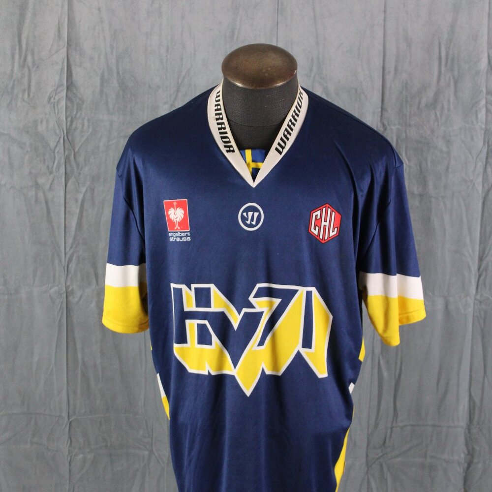 Retro Hockey Shirt - HV71 Soccer Style Jersey by Warrior - Men's 3XL